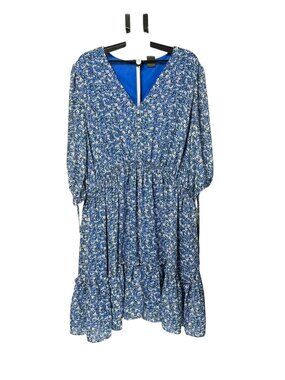 Taylor Plus Size Floral-Print Peasant Dress - 24W